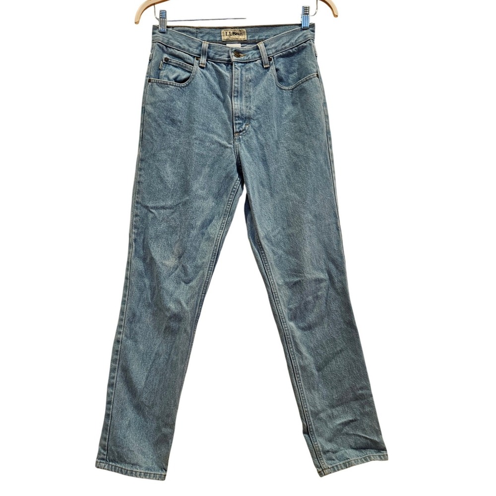 LLBean Classic Fit Jeans Light Wash Denim Straight Leg Pants Mens 30x30